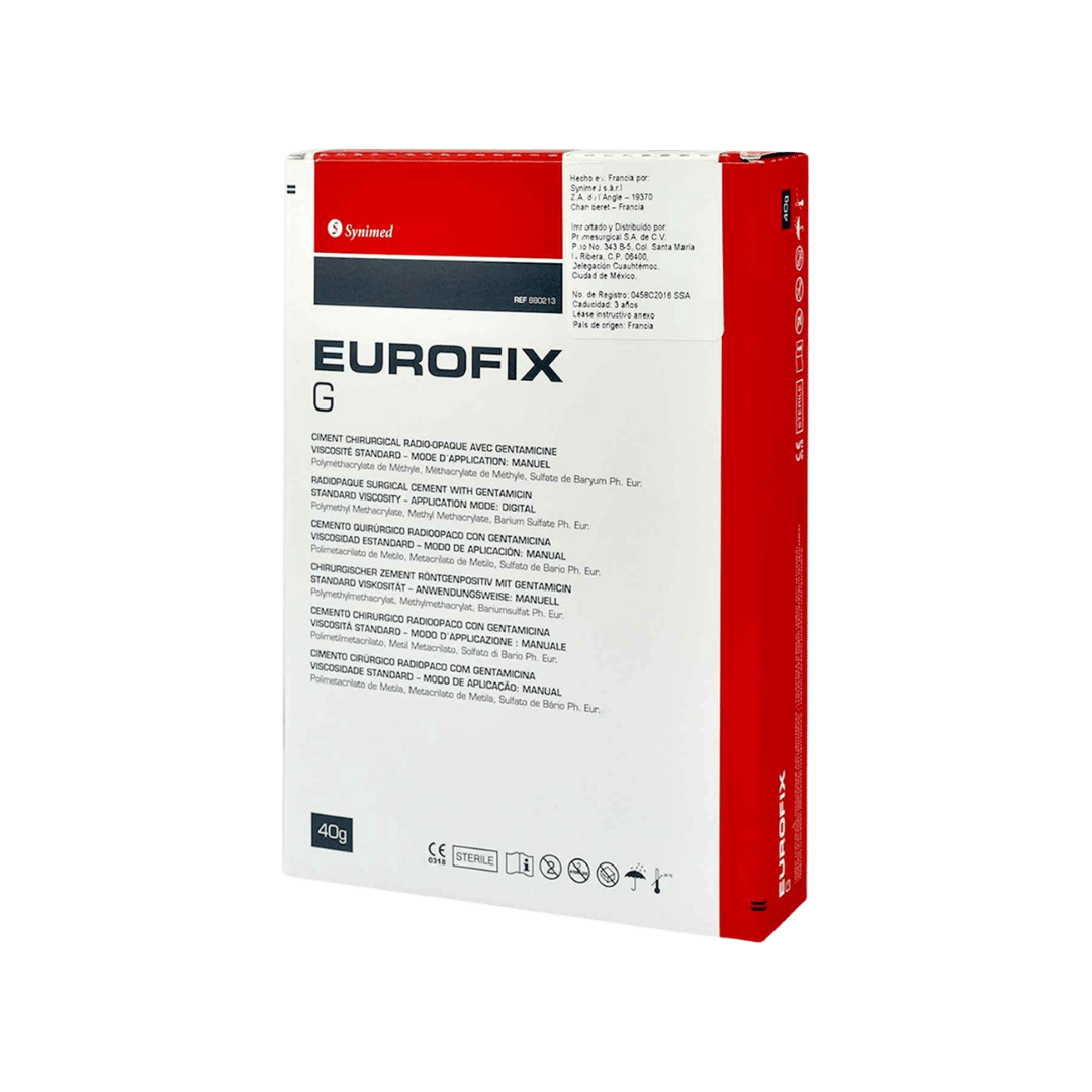 EUROFIX G – Cemento Quirúrgico Radiopaco con Gentamicina (40 g)